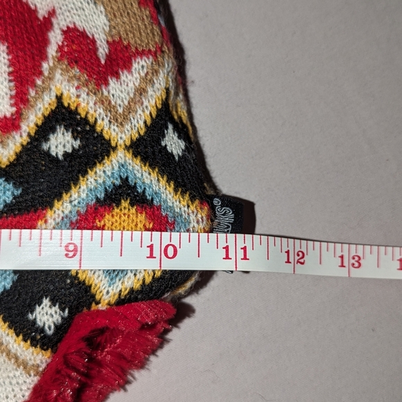 Muk Luks Faux Fur Lined Knit Tassel Hat with Ear Flaps Hot Pink - Picture 6 of 7